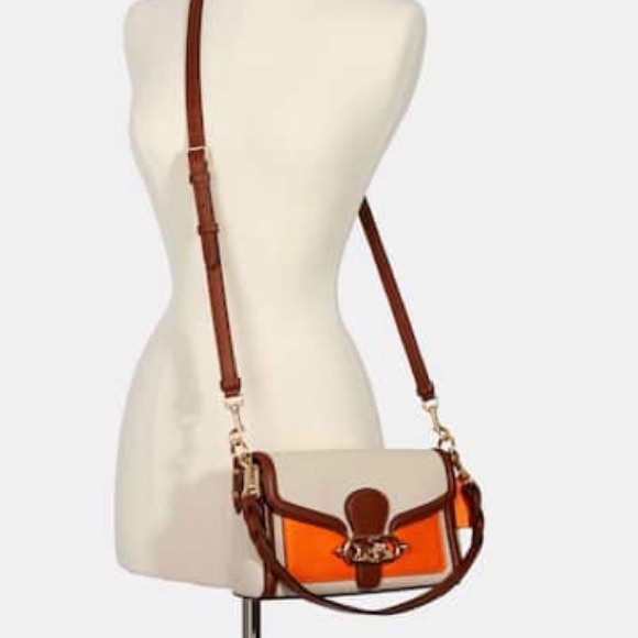 Authentic COACH 1941 Leather/Canvas magnetic flap shoulder/satchel/Crossbody - Picture 3 of 16